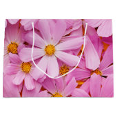 Rosa Blume Große Geschenktüte (Vorderseite)