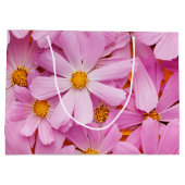 Rosa Blume Große Geschenktüte (Rückseite)