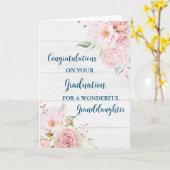 Rosa Blume Großtochter Abschluss Karte (Gelbe Blume)