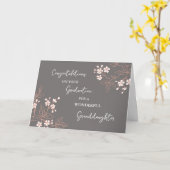 Rosa Blume Großtochter Abschluss Karte (Gelbe Blume)