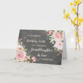 Rosa Blume Großtochter Jura Geburtstag Karte (Gelbe Blume)