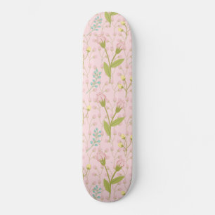 Rosa Blume Grüne Blätter Blumengarten Frühling Skateboard