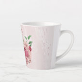 Rosa Blume, grüne Blätter Milchtasse (Rechts)