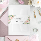 Rosa Blume Grüne Blumenzwiebelblume Einladungsbanderole