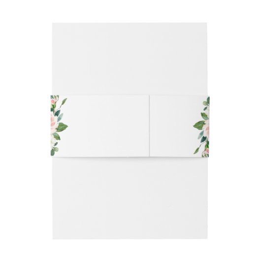 Rosa Blume Grüne Blumenzwiebelblume Einladungsbanderole (Rückseitenbeispiel)