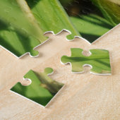 Rosa Blume Grüne botanische Fotografie Grafik Puzzle (Seite)