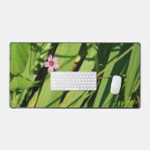 Rosa Blume Grüne botanische Fotografie Grafik Schreibtischunterlage (Tastatur & Maus)