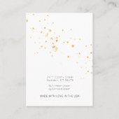 Rosa Blume Grüne Gold Weißer Ohrenbildschirm Visitenkarte (Rückseite)