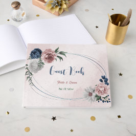 Rosa Blume Grüne Hochzeit Gästebuch