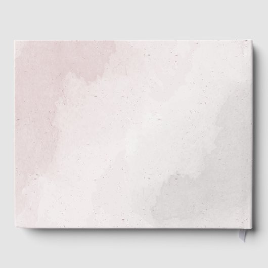 Rosa Blume Grüne Hochzeit Gästebuch (Rückseite)