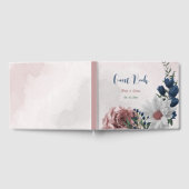 Rosa Blume Grüne Hochzeit Gästebuch (Voll)