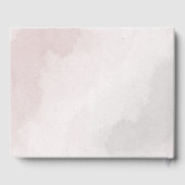 Rosa Blume Grüne Hochzeit Gästebuch (Rückseite)