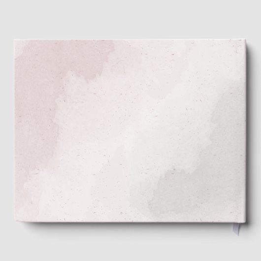 Rosa Blume Grüne Hochzeit Gästebuch (Rückseite)