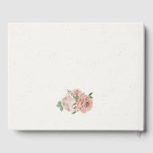 Rosa Blume Grüne Hochzeit Gästebuch (Rückseite)