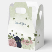 Rosa Blume Grüne Hochzeit Geschenkschachtel (Geöffnet)