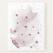 Rosa Blume Grüne Hochzeit Planer (Rückseite)