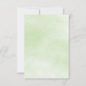 Rosa Blume Grüner Hintergrund RSVP Karte (Rückseite)