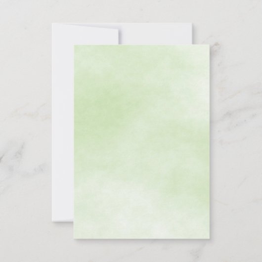 Rosa Blume Grüner Hintergrund RSVP Karte (Rückseite)