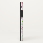 Rosa Blume Grünes Blattmuster Monogramm Case-Mate iPhone Hülle (Hinten/Rechts)