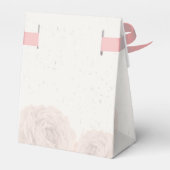 Rosa Blume Grünpflanzen botanische Hochzeit Geschenkschachtel (Rückseite)