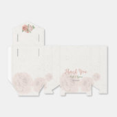 Rosa Blume Grünpflanzen botanische Hochzeit Geschenkschachtel (Ungefaltet)