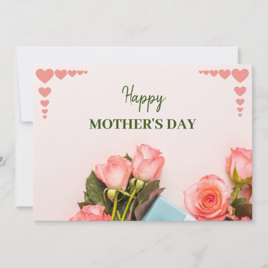 Rosa Blume Grußkarte Feiertagskarte (Vorderseite)