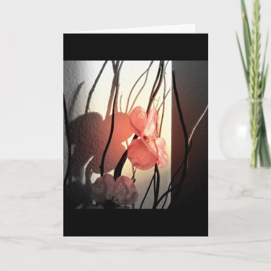 Rosa Blume Grußkarte Karte (Vorderseite)