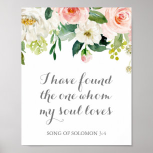 Rosa Blume habe ich die eine, die mein Soul Lieben Poster