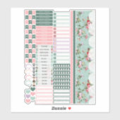 Rosa Blume Happy Planner Stickers Aufkleber (Blatt)