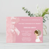 Rosa Blume Heilige Kommune Einladung (Stehend Vorderseite)