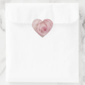 Rosa-Blume Herz-Aufkleber (Tasche)