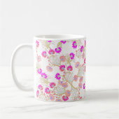 Rosa Blume Hintergrund Kaffeetasse (Links)
