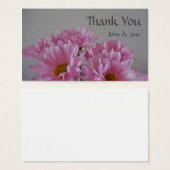 Rosa Blume Hochzeit Danke Karte (Vorne & Hinten)