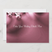 Rosa Blume Hochzeit Einladung (Rückseite)