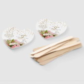 Rosa-Blume Hochzeit Fächer (Non-assembled)