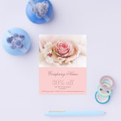 Rosa Blume Hochzeit Florist Flyer (Einzeln)