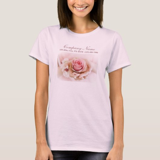 Rosa Blume Hochzeit Florist T-Shirt (Vorderseite)