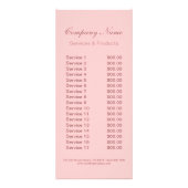 Rosa Blume Hochzeit Florist Werbekarte (Hinten)