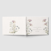 Rosa Blume Hochzeit Gästebuch (Voll)