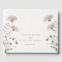 Rosa Blume Hochzeit Gästebuch