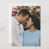 Rosa Blume Hochzeit speichern Sie das Datum Foto Save The Date (Rückseite)