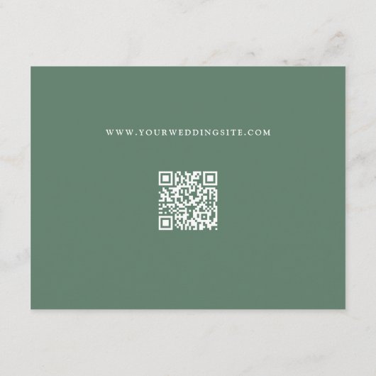 Rosa Blume Hochzeit Speichern Sie die Datumskarte (Rückseite)