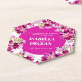 Rosa Blume Hochzeit Untersetzer (angewinkelt)