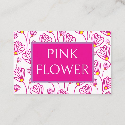 Rosa Blume Hochzeiten Florist Visitenkarte (Vorderseite)