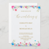 Rosa Blume Hochzeitseinladungen Einladung (Vorne/Hinten)