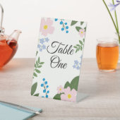 Rosa Blume Hochzeitstabletop Sockelschild (In SItu)