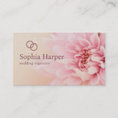 Rosa Blume Hochzeitsveranstalter Visitenkarte (Vorderseite)