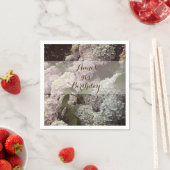 Rosa Blume Hydrangea 90. Geburtstag Napkins Serviette (Beispiel)