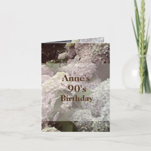 Rosa Blume Hydrangea 90. Geburtstagskarte Karte
