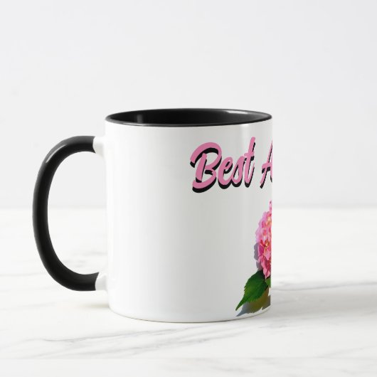 Rosa Blume Hydrangea Tasse (Links)